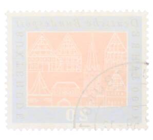 Почтовая марка 20 пфеннигов 1959 года Западная Германия (ФРГ) «Тысячелетие города Букстехуде» — Фото №2