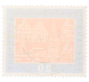 Почтовая марка 20 пфеннигов 1959 года Западная Германия (ФРГ) «Тысячелетие города Букстехуде» — Фото №2