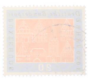 Почтовая марка 20 пфеннигов 1959 года Западная Германия (ФРГ) «Тысячелетие города Букстехуде»