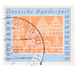 Почтовая марка 20 пфеннигов 1959 года Западная Германия (ФРГ) «Тысячелетие города Букстехуде»