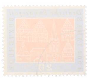 Почтовая марка 20 пфеннигов 1959 года Западная Германия (ФРГ) «Тысячелетие города Букстехуде» — Фото №2