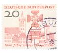Почтовая марка 20 пфеннигов 1958 года Западная Германия (ФРГ) «Тысячелетие главному рынку Трира» (Артикул: T11-35723) — Фото №1