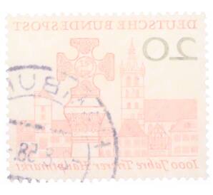 Почтовая марка 20 пфеннигов 1958 года Западная Германия (ФРГ) «Тысячелетие главному рынку Трира» — Фото №2