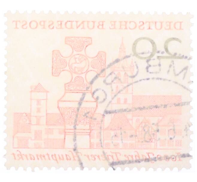 Почтовая марка 20 пфеннигов 1958 года Западная Германия (ФРГ) «Тысячелетие главному рынку Трира» (Артикул: T11-35724) — Фото №2