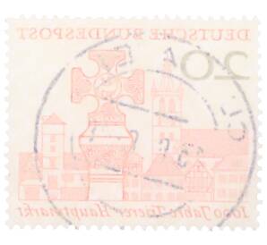 Почтовая марка 20 пфеннигов 1958 года Западная Германия (ФРГ) «Тысячелетие главному рынку Трира» — Фото №2