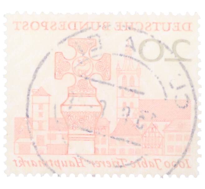 Почтовая марка 20 пфеннигов 1958 года Западная Германия (ФРГ) «Тысячелетие главному рынку Трира» (Артикул: T11-35725) — Фото №2