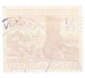 Почтовая марка 20 пфеннигов 1962 года Западная Германия (ФРГ) «2000-летие города Майнца» — Фото №2