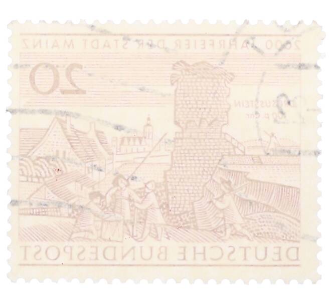 Почтовая марка 20 пфеннигов 1962 года Западная Германия (ФРГ) «2000-летие города Майнца» (Артикул: T11-35731) — Фото №2