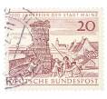 Почтовая марка 20 пфеннигов 1962 года Западная Германия (ФРГ) «2000-летие города Майнца» (Артикул: T11-35733) — Фото №1