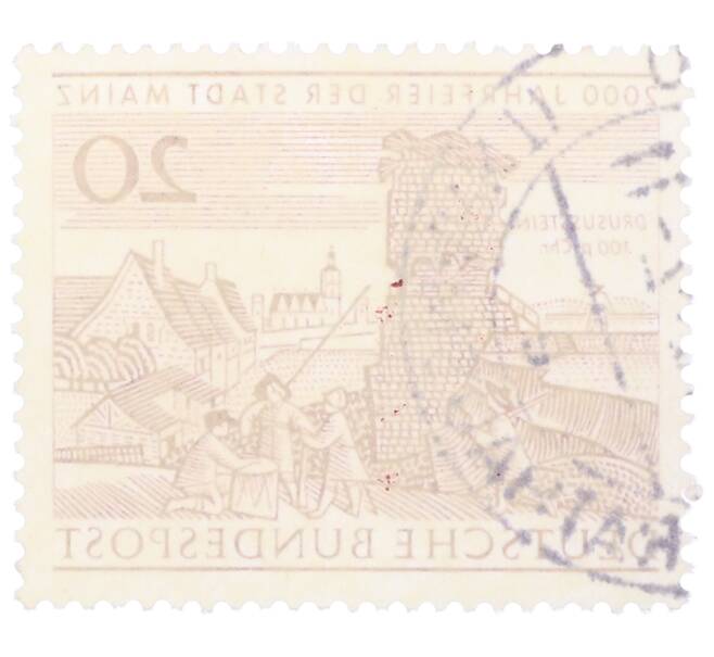 Почтовая марка 20 пфеннигов 1962 года Западная Германия (ФРГ) «2000-летие города Майнца» (Артикул: T11-35733) — Фото №2