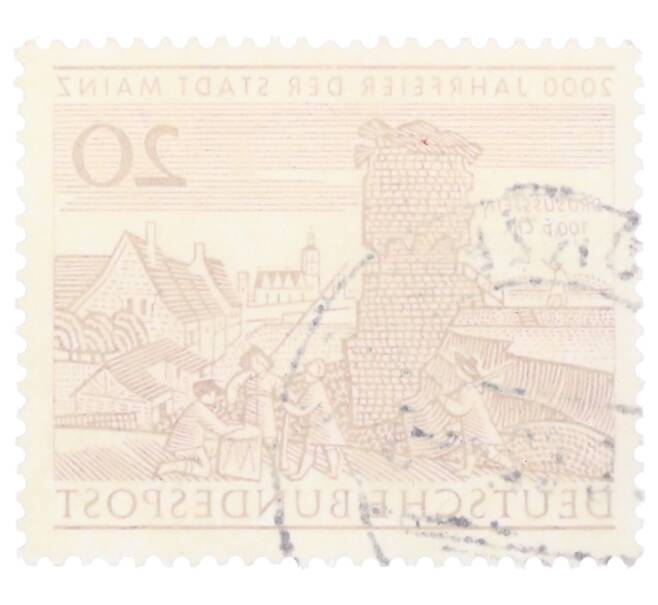 Почтовая марка 20 пфеннигов 1962 года Западная Германия (ФРГ) «2000-летие города Майнца» (Артикул: T11-35734) — Фото №2