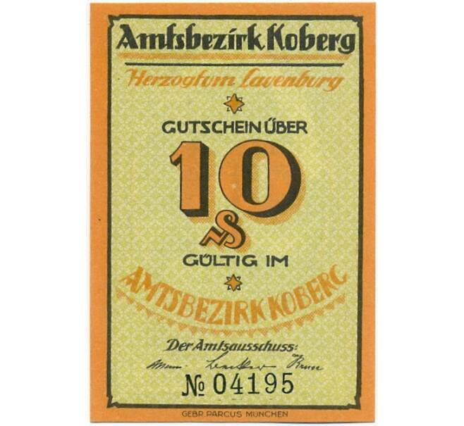 Банкнота 10 пфеннигов 1921 года Германия — Коберг (Нотгельд) (Артикул: K10-12304) — Фото №1