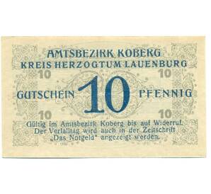 10 пфеннигов 1921 года Германия — Коберг (Нотгельд) — Фото №2