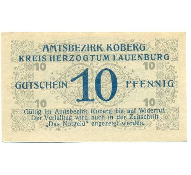 Банкнота 10 пфеннигов 1921 года Германия — Коберг (Нотгельд) (Артикул: K10-12309) — Фото №2