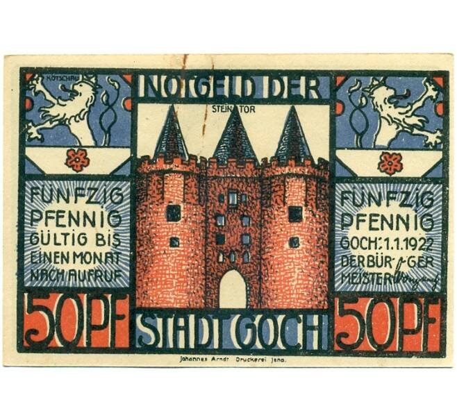 Банкнота 50 пфеннигов 1922 года Германия — Гох (Нотгельд) (Артикул: K10-12315) — Фото №2