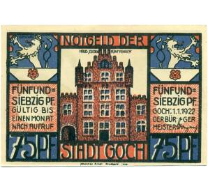 75 пфеннигов 1922 года Германия — Гох (Нотгельд)