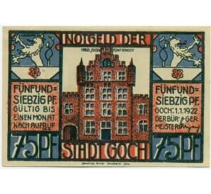 75 пфеннигов 1922 года Германия — Гох (Нотгельд)