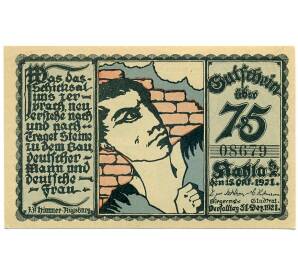 75 пфеннигов 1921 года Германия — Кала (Нотгельд)