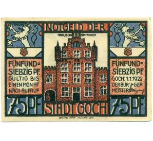 75 пфеннигов 1922 года Германия — Гох (Нотгельд)