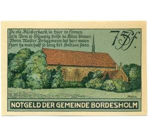 75 пфеннигов 1921 года Германия — Бордесхольм (Нотгельд)