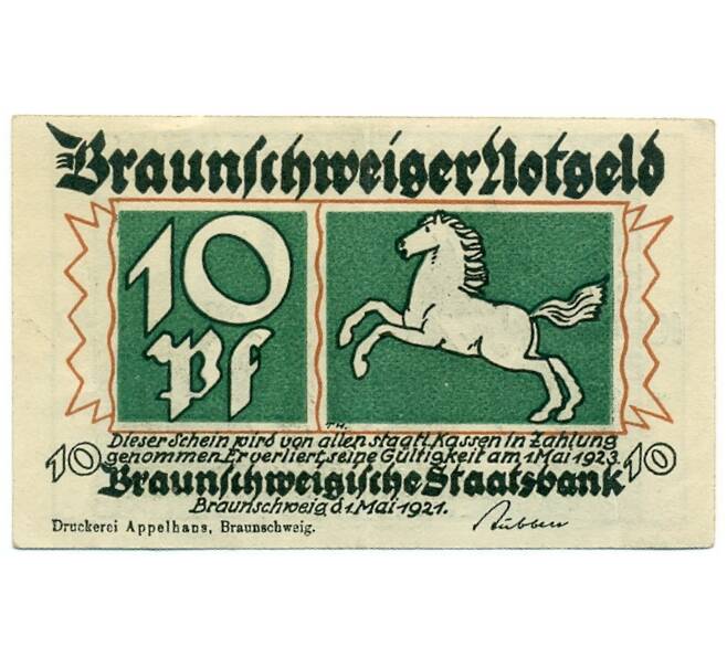 Банкнота 10 пфеннигов 1921 года Германия — Брауншвейг (Нотгельд) (Артикул: K10-12340) — Фото №1