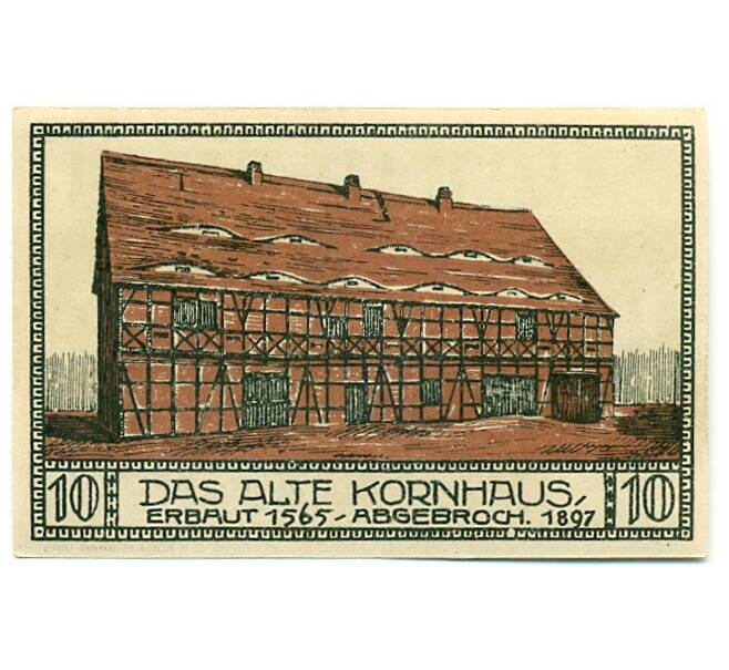 Банкнота 10 пфеннигов 1921 года Германия — Биттерфельд (Нотгельд) (Артикул: K10-12344) — Фото №2