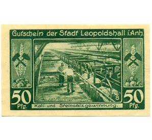 50 пфеннигов 1921 года Германия — Леопольдсхолл (Нотгельд) — Фото №1