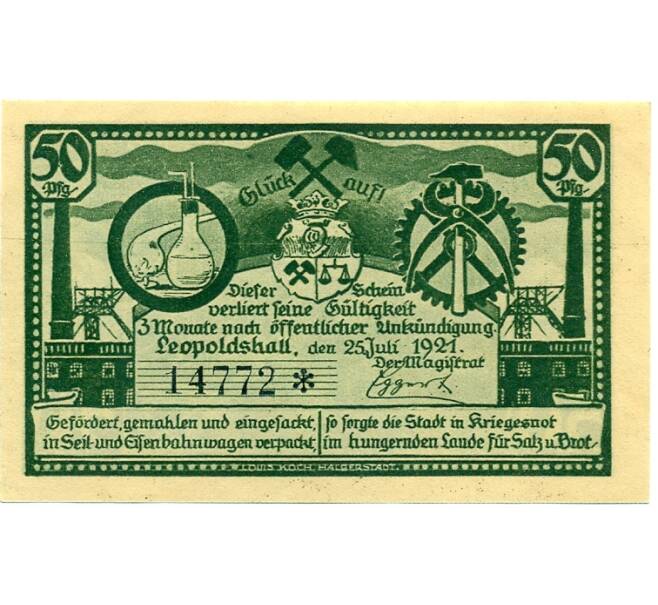 Банкнота 50 пфеннигов 1921 года Германия — Леопольдсхолл (Нотгельд) (Артикул: K10-12347) — Фото №2