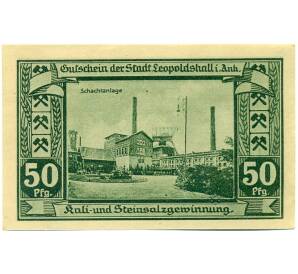 50 пфеннигов 1921 года Германия — Леопольдсхолл (Нотгельд) — Фото №1