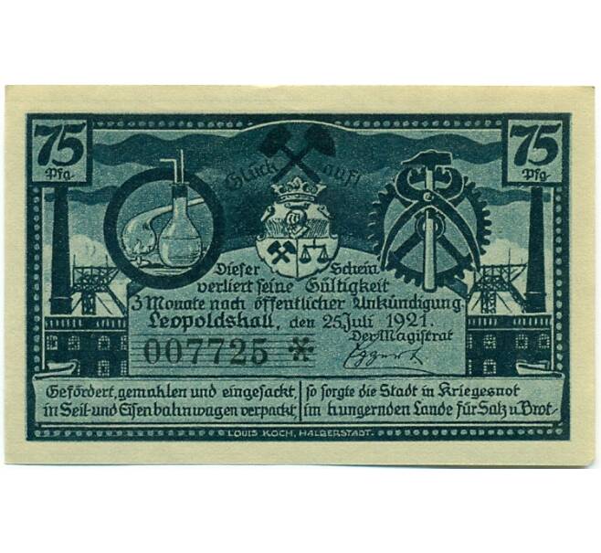 Банкнота 75 пфеннигов 1921 года Германия — Леопольдсхолл (Нотгельд) (Артикул: K10-12350) — Фото №2
