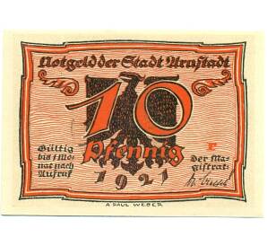 10 пфеннигов 1921 года Германия — Арнштадт (Нотгельд) — Фото №1