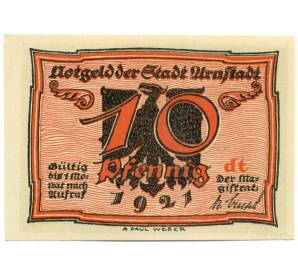 10 пфеннигов 1921 года Германия — Арнштадт (Нотгельд) — Фото №1