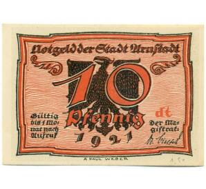 10 пфеннигов 1921 года Германия — Арнштадт (Нотгельд) — Фото №1