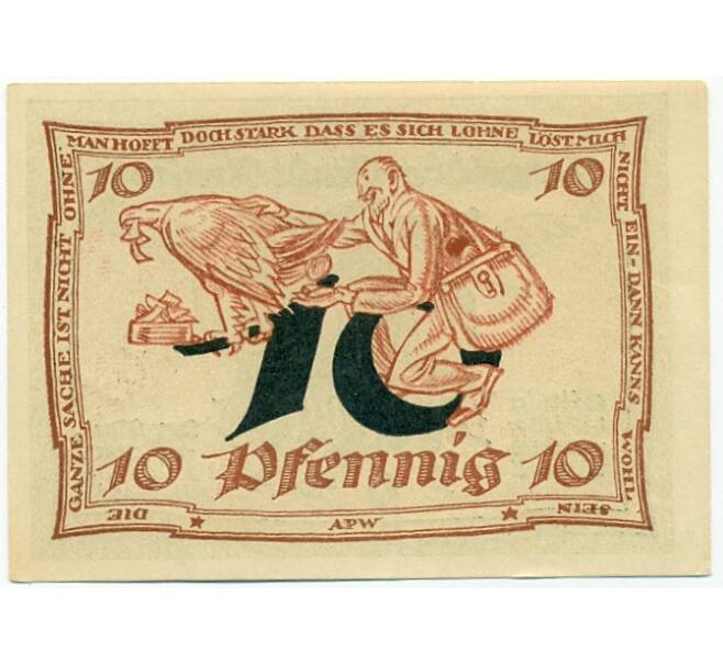 Банкнота 10 пфеннигов 1921 года Германия — Арнштадт (Нотгельд) (Артикул: K10-12373) — Фото №2