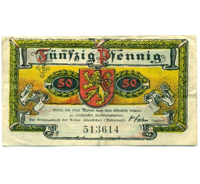 Банкнота 50 пфеннигов 1921 года Германия — Альтенкирхен-Вестервальд (Нотгельд) (Артикул: K10-12374) — Фото №2