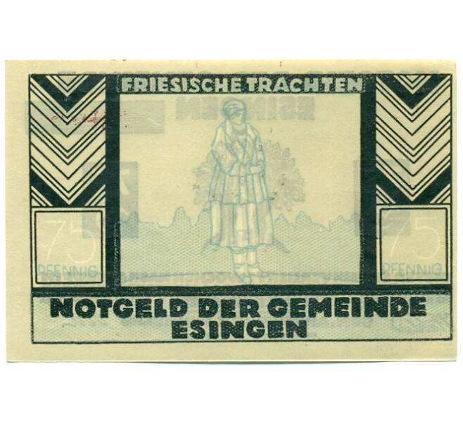 Банкнота 75 пфеннигов 1921 года Германия — Эссинген (Нотгельд) (Артикул: K10-12397) — Фото №2