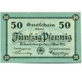 Банкнота 50 пфеннигов 1921 года Германия — Эккартсберга (Нотгельд) (Артикул: K10-12399) — Фото №2