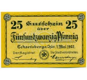 25 пфеннигов 1921 года Германия — Эккартсберга (Нотгельд) — Фото №2