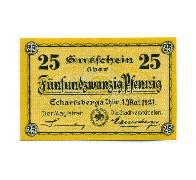 Банкнота 25 пфеннигов 1921 года Германия — Эккартсберга (Нотгельд) (Артикул: K10-12400) — Фото №2