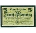 Банкнота 5 пфеннигов 1921 года Германия — Эккартсберга (Нотгельд) (Артикул: K10-12402) — Фото №1