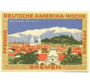 25 пфеннигов 1923 года Германия — Бремен (Нотгельд) — Фото №2