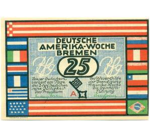 25 пфеннигов 1923 года Германия — Бремен (Нотгельд) — Фото №1