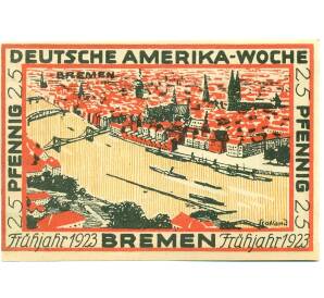 25 пфеннигов 1923 года Германия — Бремен (Нотгельд) — Фото №2