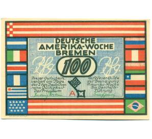 100 пфеннигов 1923 года Германия — Бремен (Нотгельд) — Фото №1