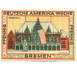 100 пфеннигов 1923 года Германия — Бремен (Нотгельд) — Фото №2
