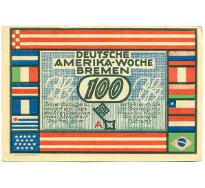 100 пфеннигов 1923 года Германия — Бремен (Нотгельд) — Фото №1