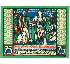 75 пфеннигов 1921 года Германия — Бад-Липпшпринге (Нотгельд) — Фото №2