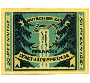 50 пфеннигов 1921 года Германия — Бад-Липпшпринге (Нотгельд) — Фото №1