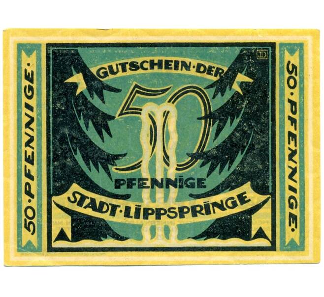 Банкнота 50 пфеннигов 1921 года Германия — Бад-Липпшпринге (Нотгельд) (Артикул: K10-12417) — Фото №1