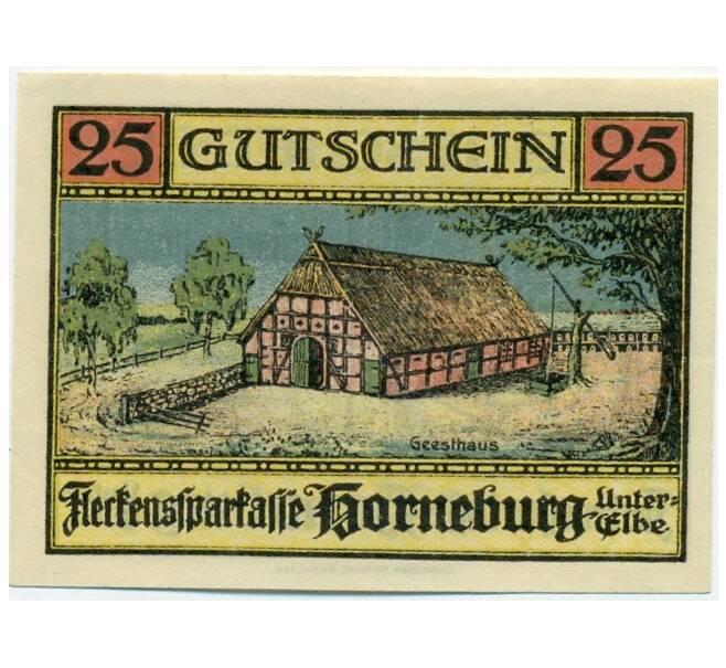 Банкнота 25 пфеннигов 1921 года Германия — Хорнебург (Нотгельд) (Артикул: K10-12423) — Фото №1